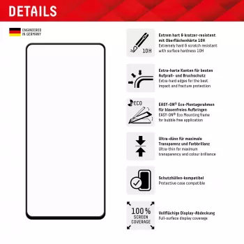 Displex Full Cover apsauginis stiklas (10H) Samsung Galaxy A54 5G su Eco montavimo rėmeliu