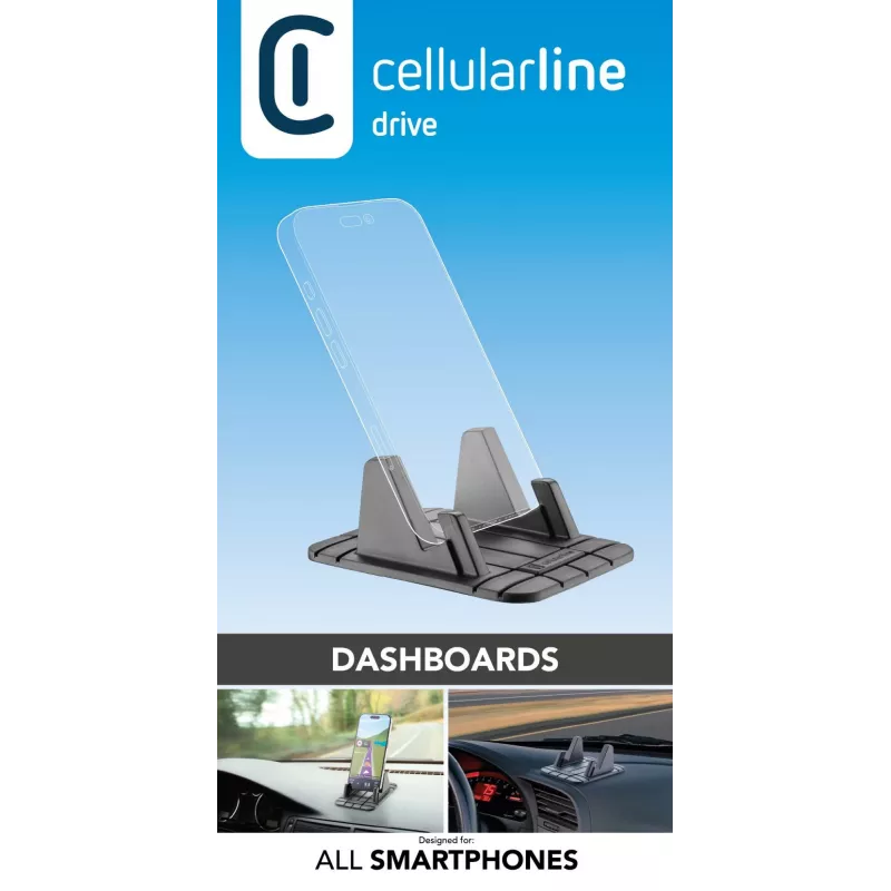 Cellularline Dash Pad Pro - Universalus belaidis laikiklis išmaniesiems telefonams automobilyje