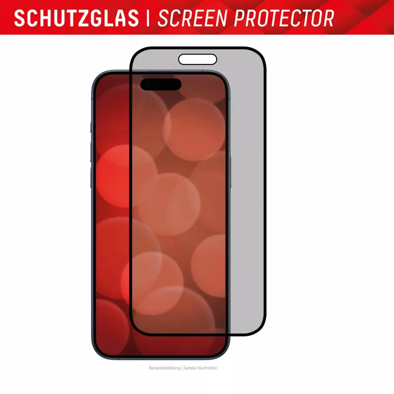 Displex privatumą užtikrinantis apsauginis stiklas (10H) Apple iPhone 15/15 Pro su Eco montavimo rėmeliu