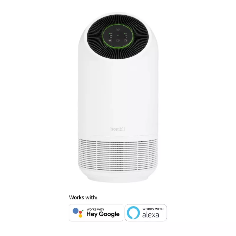 Oro valytuvas Hombli Smart Air Purifier by Avanca International BV, triukšmo lygis 30 dB, baltas ir juodas
