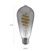 Išmanioji lemputė Hombli HBEB-0211, Wi-Fi, 5,5 W, pilka, A19 (6,1×14,2 cm)