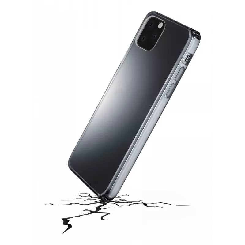 Cellularline Clear Protect – kietas permatomas dėklas iPhone 12/12 Pro su guminiais kraštais