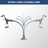 Universalus laikiklis telefonui su siurbtuku Cellularline Hug Flexi XL, juodai pilkas