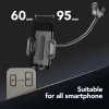 Universalus laikiklis telefonui su siurbtuku Cellularline Hug Flexi XL, juodai pilkas