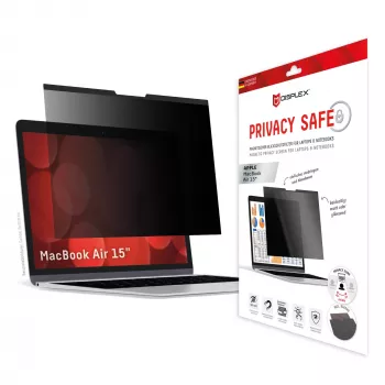 Displex PRIVACY SAFE magnetinis 2 krypčių privatumo filtras, skirtas MacBook Air 15 colių, matinis, 5H
