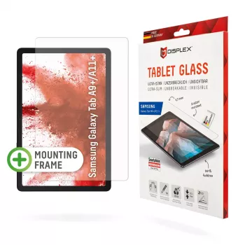 Displex stiklinė apsauga (9H) Samsung Galaxy Tab A11+/A9+, su Eco montavimo rėmeliu, nedūžtanti