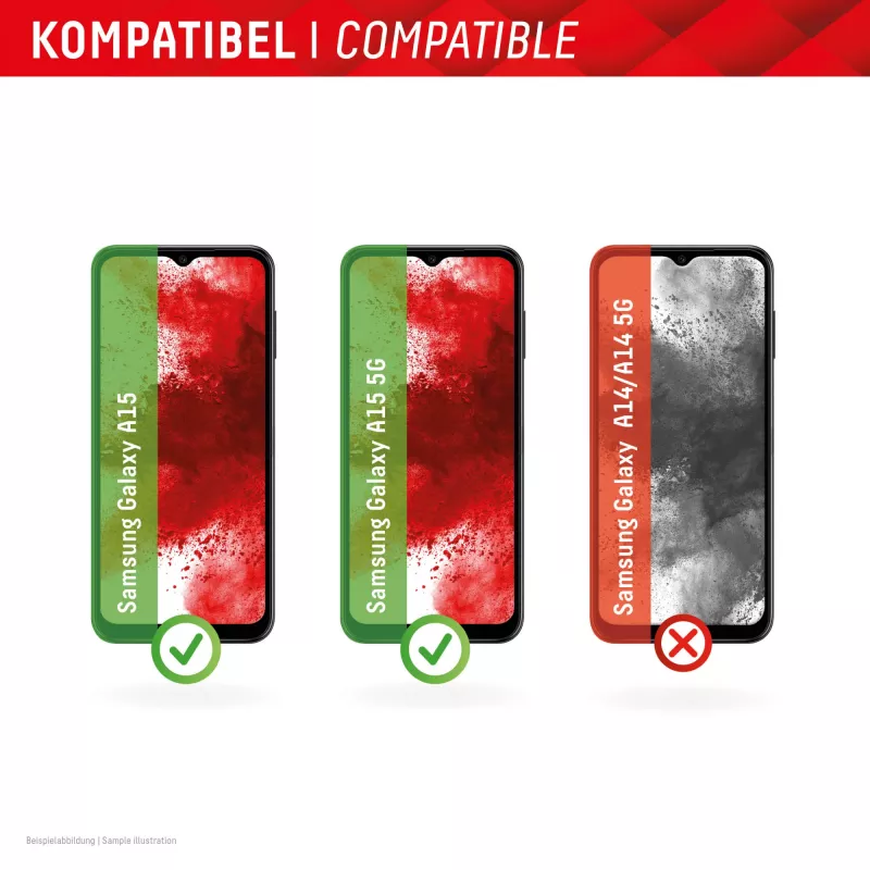 Displex apsauginis stiklas (10H) Samsung A15/A15 5G su Eco montavimo rėmeliu, atsparus įbrėžimams