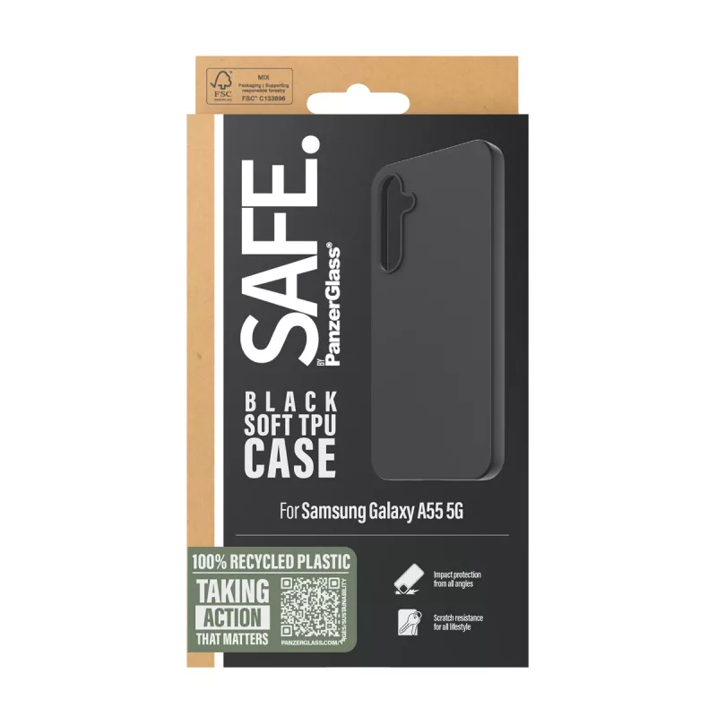 PanzerGlass SAFE. by ® TPU Dėklas Samsung Galaxy A55 5G | Juodas