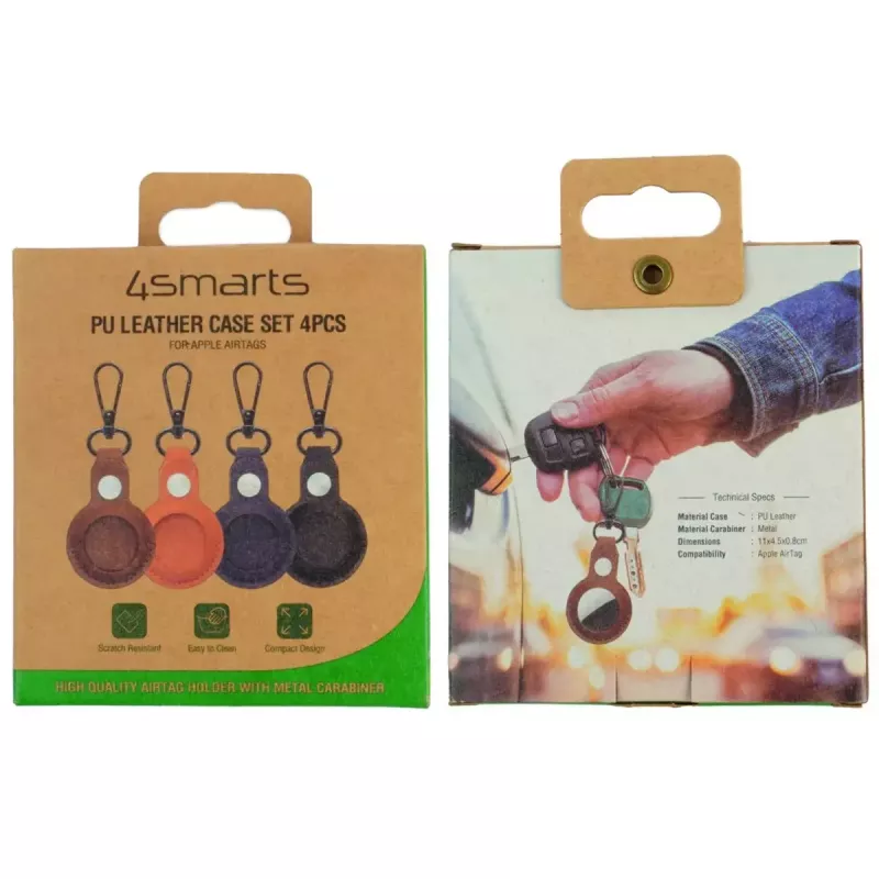 Raktų pakabukų rinkinys 4smarts 540567 Įvairių spalvų PU Oda Metalas 4 vnt
