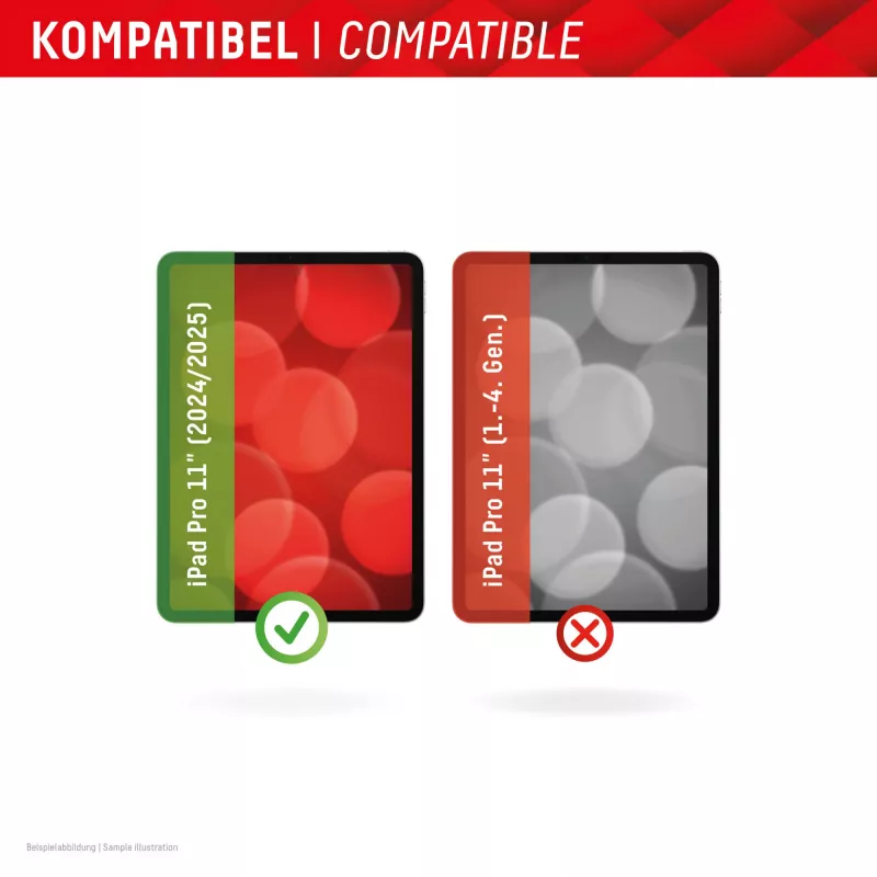 Displex Tablet Glass (9H) Apple iPad Pro 11'' (2025/2024) – neplytantis, itin plonas, nematomas apsauginis stiklas su EASY-ON® Eco montavimo rėmeliu