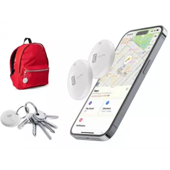 Cellularline Tracy 2 vnt. rinkinys – daiktų sekiklis, suderinamas su „Apple Find My“