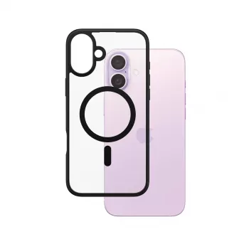 PanzerGlass ® HardCase Skaidrus su Juodu MagSafe ir Rėmeliu iPhone 16 Plus