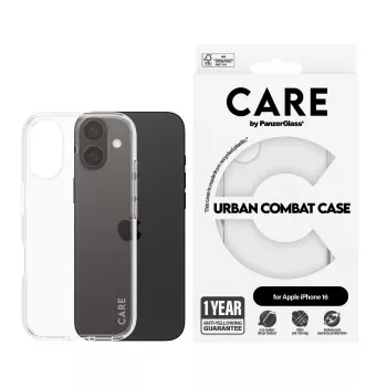 PanzerGlass CARE by Flagship Case Skaidrus Urban Combat dėklas iPhone '24 6.1 colio
