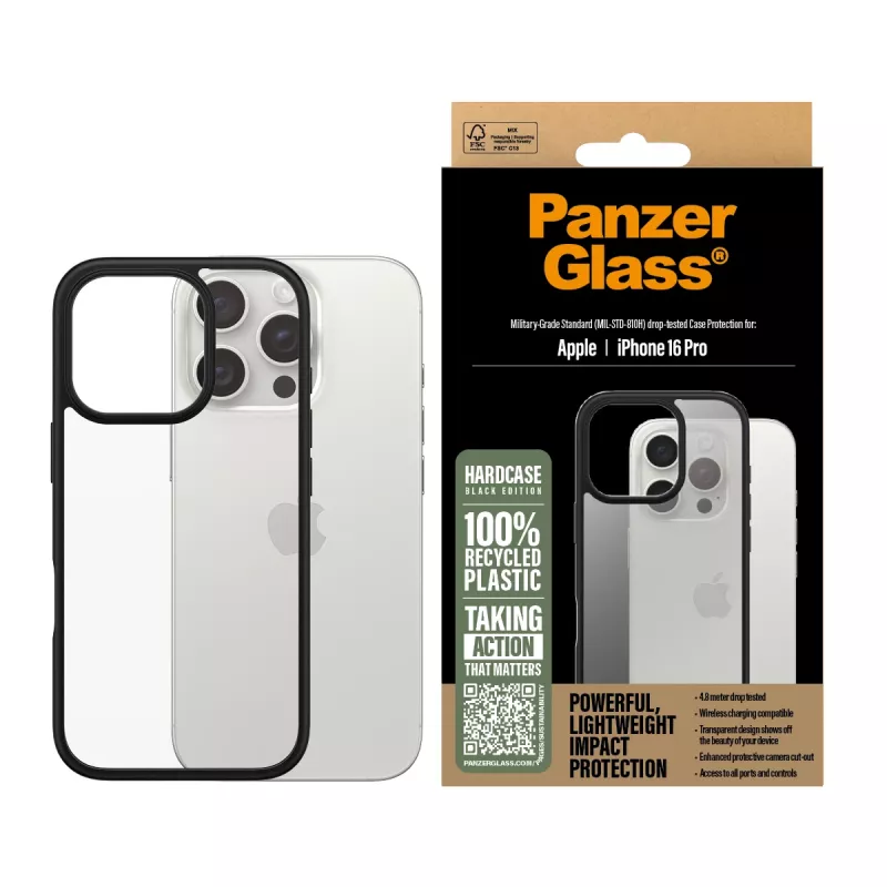 Dėklas PanzerGlass HardCase Skaidrus su Baltu MagSafe iPhone 16 Plus