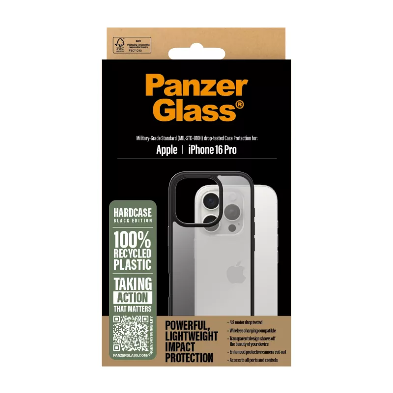 Dėklas PanzerGlass HardCase Skaidrus su Baltu MagSafe iPhone 16 Plus