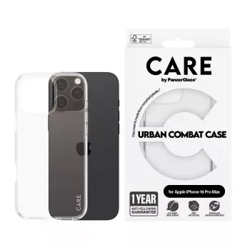 Dėklas PanzerGlass CARE Flagship Case Transparent Urban Combat iPhone '24 6.9 colio Pro