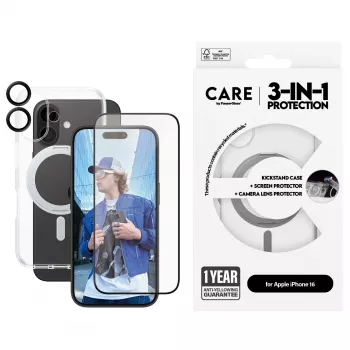PanzerGlass CARE by ® 3-in-1 Ceramic rinkinys iPhone 16