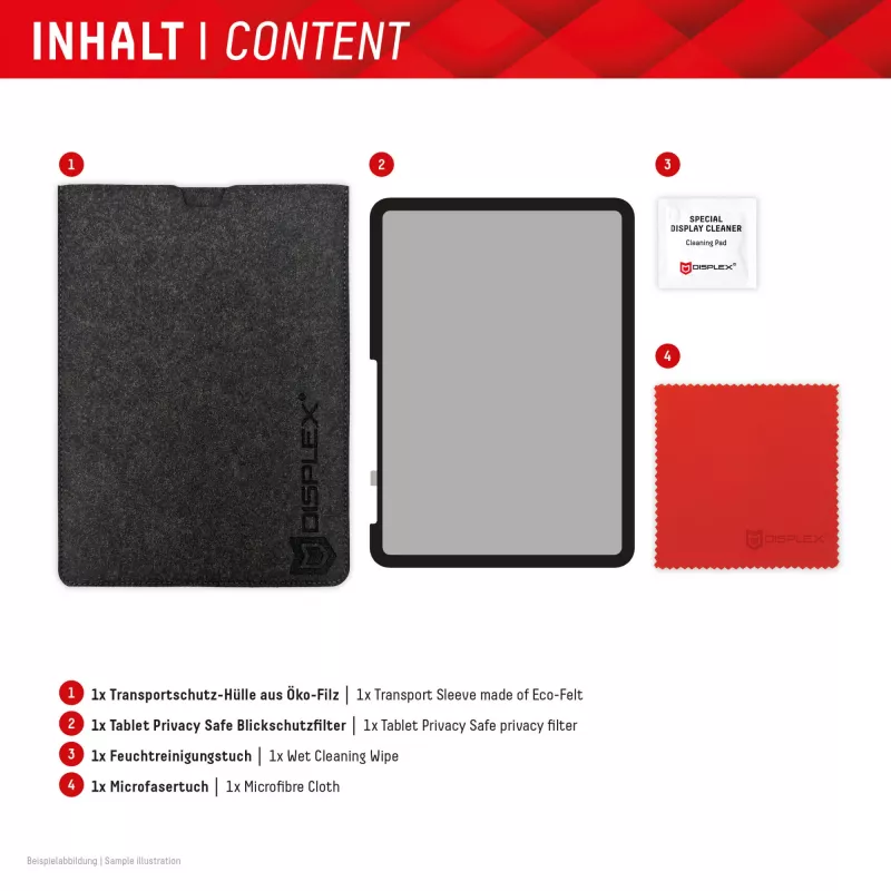 Displex TABLET PRIVACY SAFE nuimamas dvipusis privatumo filtras, skirtas iPad 10,9 colio (10. kartos) / 11 colio (2025) / Air 11 colio (2024/2025)