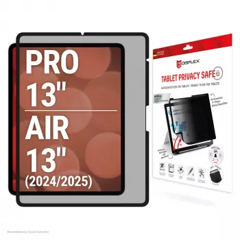 Displex TABLET PRIVACY SAFE nuimamas dvipusis privatumo filtras, skirtas iPad Pro 13 colių / Air 13 colių (2024/2025)