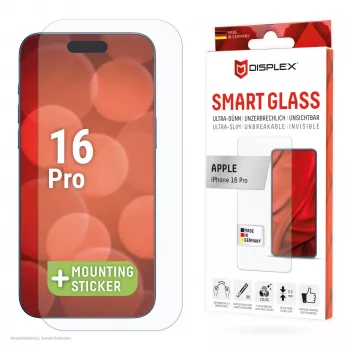 Displex Smart Glass (9H) Apple iPhone 16 Pro, lipni juostelė, nedūžtantis