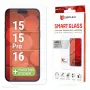 Displex Smart Glass (9H) Apple iPhone 15/15 Pro/16 apsauginis stiklas su montavimo lipduku, nedūžtantis