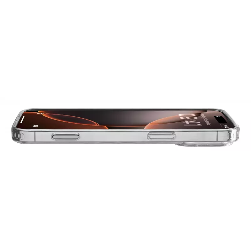Cellularline Clear Strong kietas dėklas su guminiais kraštais, skirtas iPhone 16 Pro