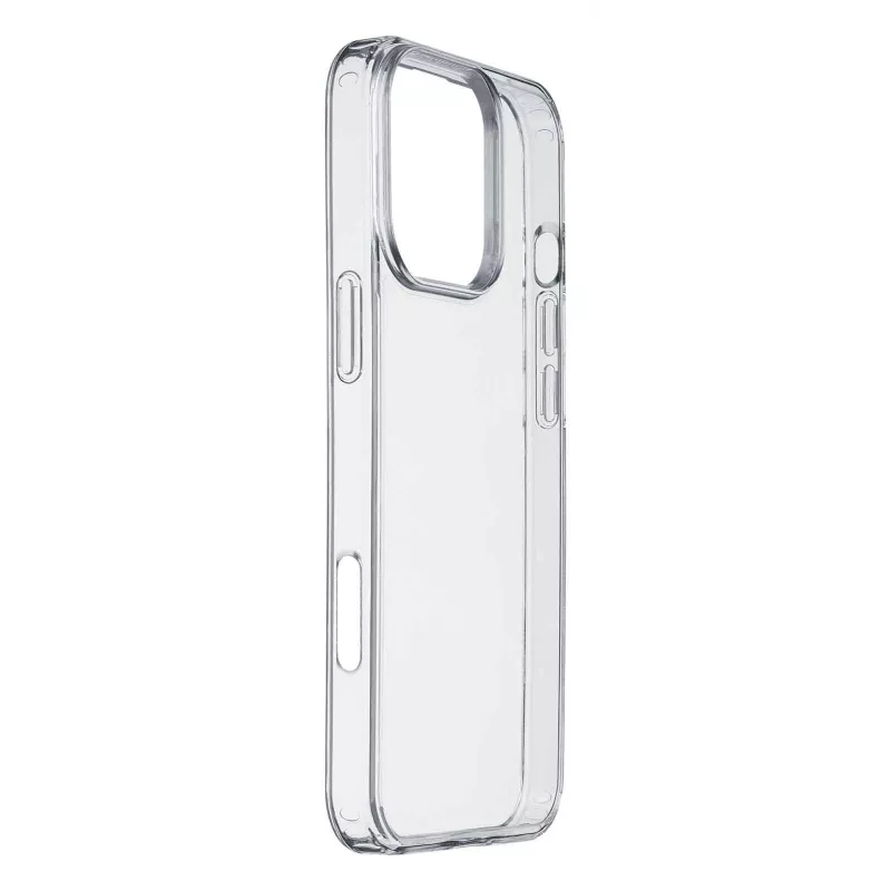 Cellularline Clear Strong kietas dėklas su guminiais kraštais, skirtas iPhone 16 Pro