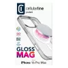 Cellularline Gloss Mag dėklas iPhone 16 Pro Max – permatomas, su magnetais, skirtas belaidžiam įkrovimui ir MagSafe laikikliams
