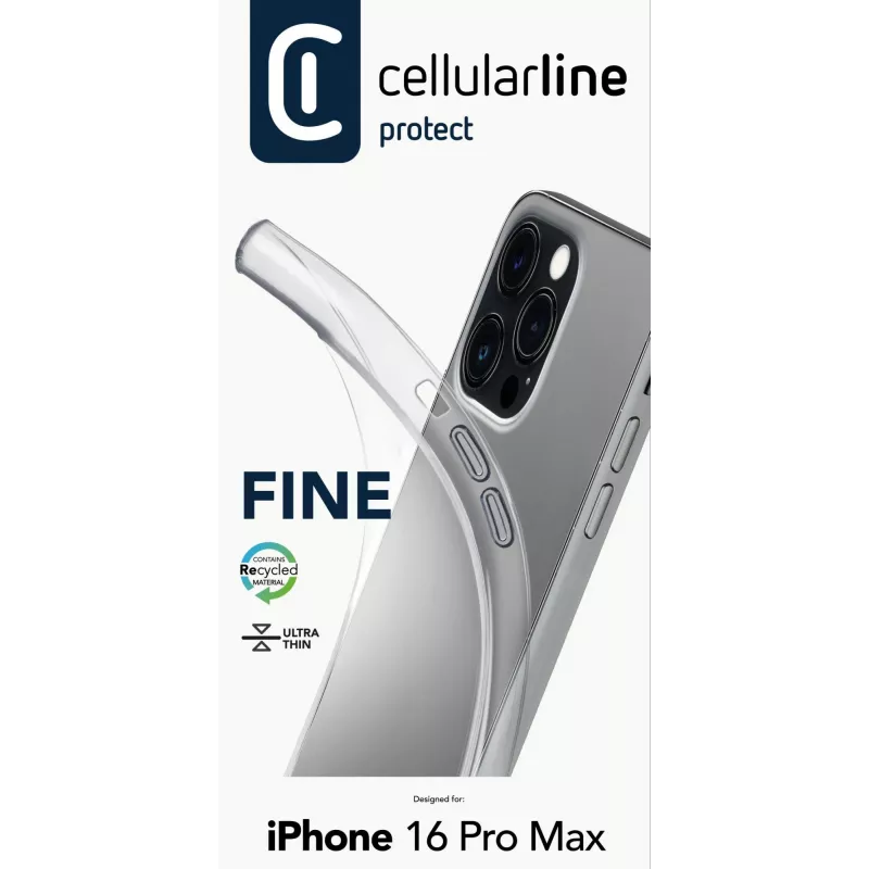 Dėklas Cellularline FINECIPH16PRMT iPhone 16 Pro Max permatomas