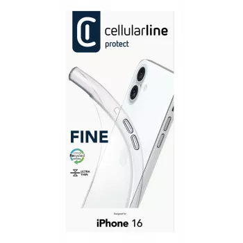 Dėklas Cellularline FINECIPH16T permatomas iPhone 16 15,5 cm