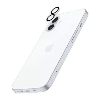 Cellularline kameros objektyvo apsauga iPhone 16 – skaidrus, atsparus įbrėžimams ir smūgiams