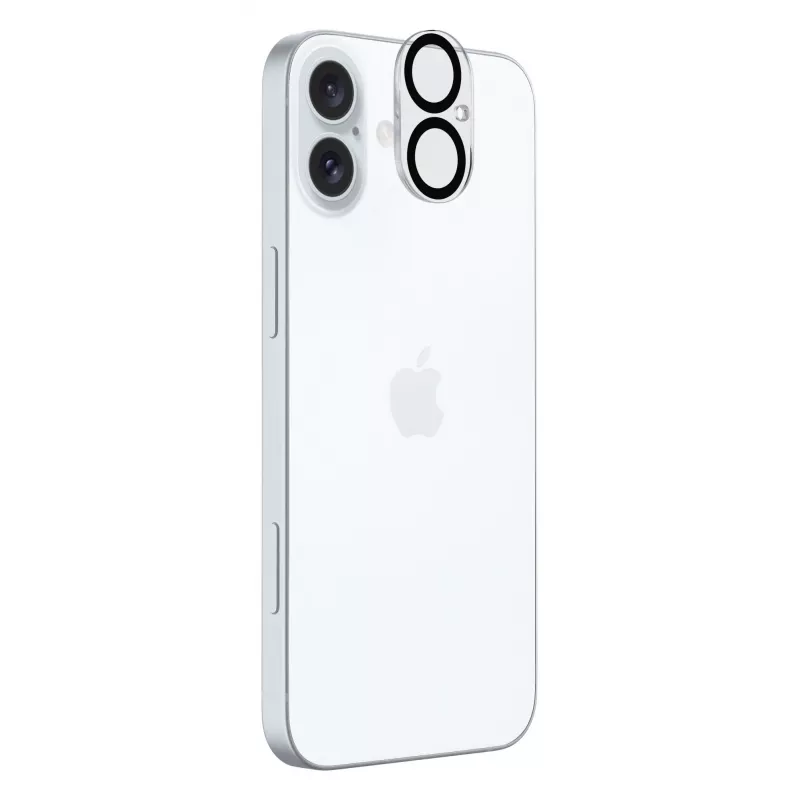 Cellularline kameros objektyvo apsauga iPhone 16 – skaidrus, atsparus įbrėžimams ir smūgiams