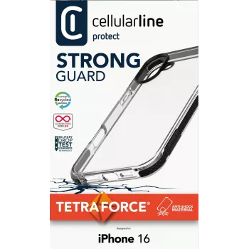 Cellularline TETRACIPH16T dėklas iPhone 16 15,5 cm juodas