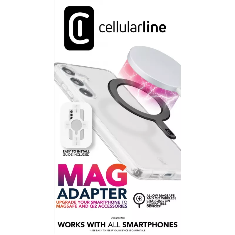 Cellularline Mag Adapter lipnus magnetinis žiedas išmaniesiems telefonams, MagSafe ekosistemos įgalinimas