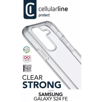 Cellularline CLEARDUOGALS24FET dėklas Samsung Galaxy S24fe permatomas 17 cm