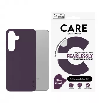 PanzerGlass CARE™ by ® Dėklas Plum Purple su Qi suderinamumu Samsung Galaxy S25+
