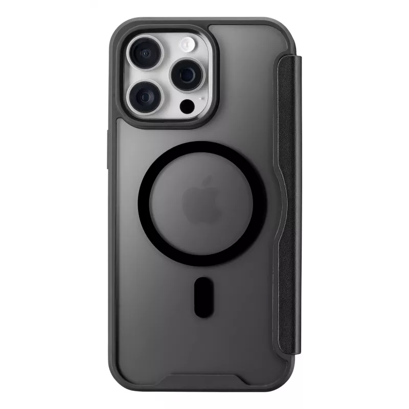 Cellularline Daily Mag - iPhone 16 Pro Max knyginis dėklas su permatoma kieta nugarėle, suderinamas su Magsafe® ekosistema