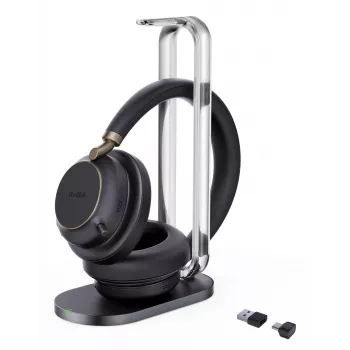 Yealink BH76 Plus belaidė ausinė su įkrovimo stovu, Teams, juoda, USB-C/A