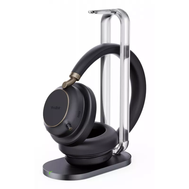 Yealink BH76 Plus belaidė ausinė su įkrovimo stovu, Teams, juoda, USB-C/A