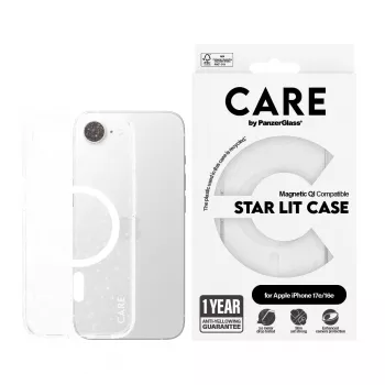 Dėklas PanzerGlass CARE by ® Flagship Case Urban Combat Star Lit White Qi suderinamas iPhone 16e