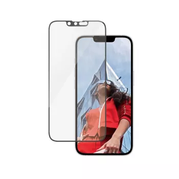 Apsauginis stiklas PanzerGlass iPhone 16e / 14 / 13 / 13 Pro Ultra-Wide Fit atsparus įbrėžimams ir smūgiams