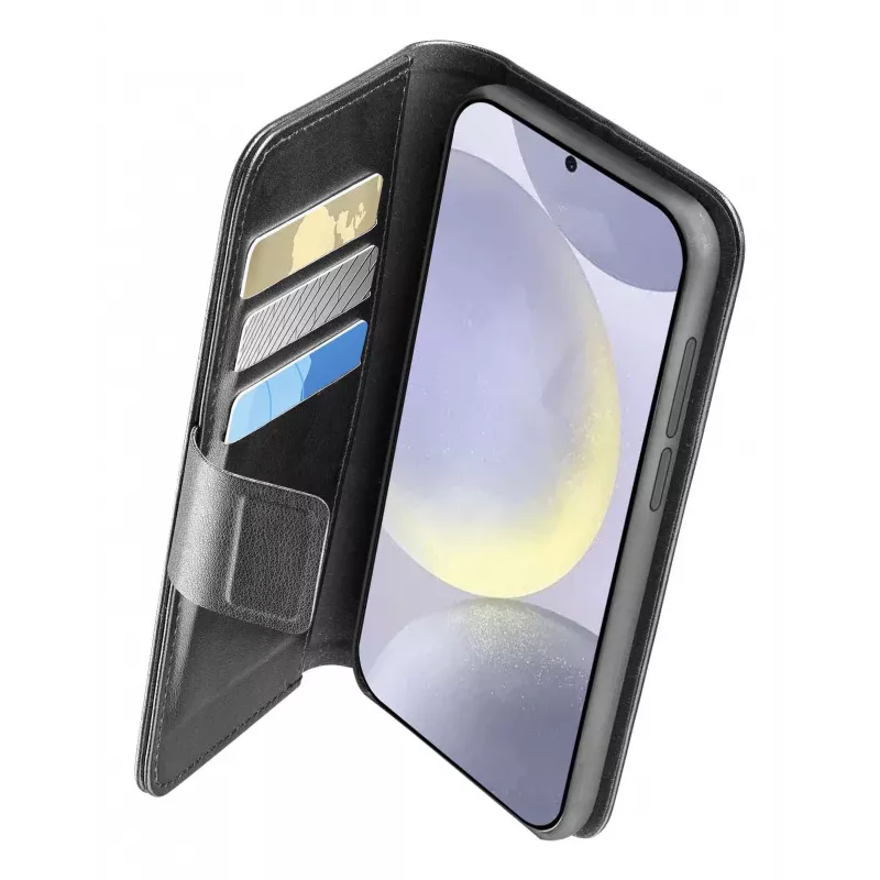Cellularline Book Agenda dėklas Galaxy S25+ su magnetiniu užsegimu ir dirbtinės odos apdaila