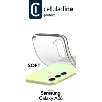 Permatomas minkštas dėklas Cellularline SOFTGALA26T, skirtas Samsung Galaxy A26