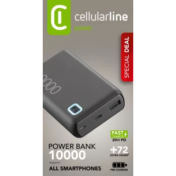 Cellularline ESSENCE TURBO 10000 nešiojamas įkroviklis 10000 mAh Power Delivery 20W
