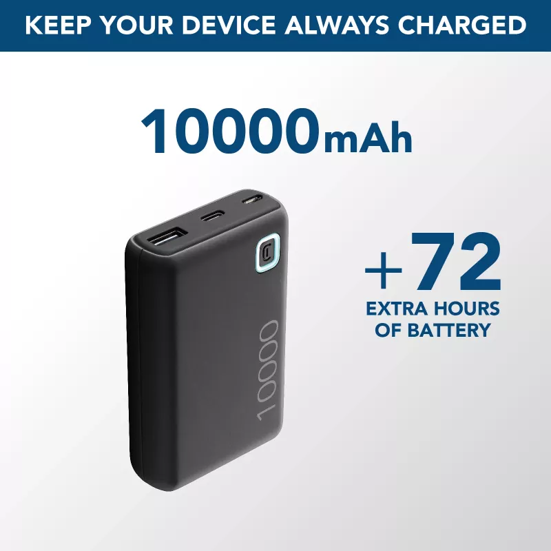 Cellularline ESSENCE TURBO 10000 nešiojamas įkroviklis 10000 mAh Power Delivery 20W