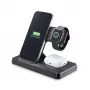 Tech Pop belaidė įkrovimo stotelė Smartwatch/Smartphone Juoda