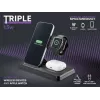 Tech Pop belaidė įkrovimo stotelė Smartwatch/Smartphone Juoda