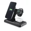 Tech Pop belaidė įkrovimo stotelė Smartwatch/Smartphone Juoda