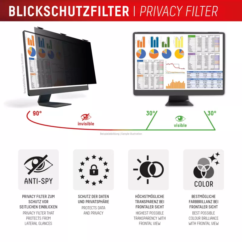 Displex PRIVACY SAFE nuimamas dvipusis privatumo filtras 27 colių monitoriui (16:10)