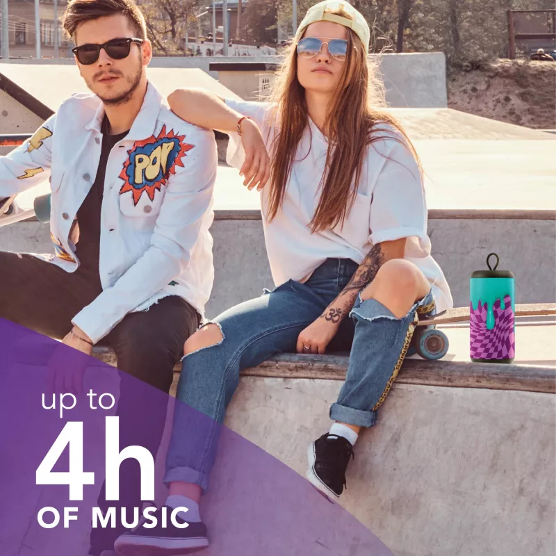Nešiojamas Bluetooth garsiakalbis Mono Portable Speaker Music Sound Vertical Speaker Violet